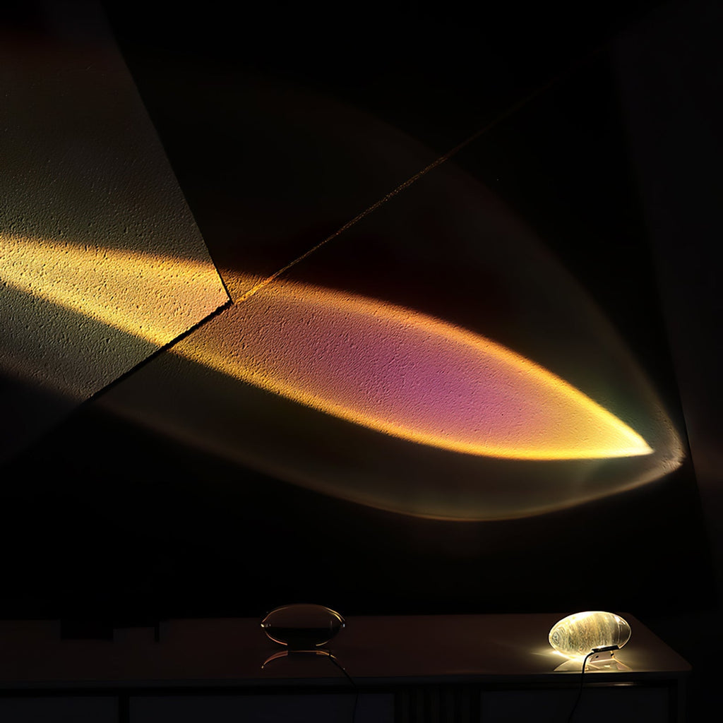 Atman Sculptural Table Lamp — Oval Silhouette, Soft Ambient Glow