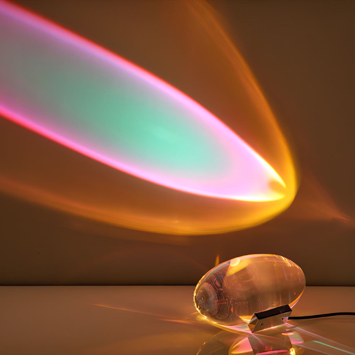 Atman Sculptural Table Lamp — Oval Silhouette, Soft Ambient Glow