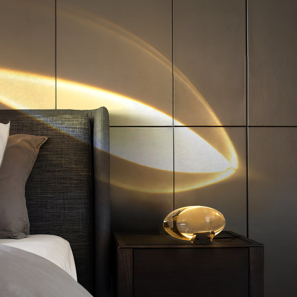 Atman Sculptural Table Lamp — Oval Silhouette, Soft Ambient Glow