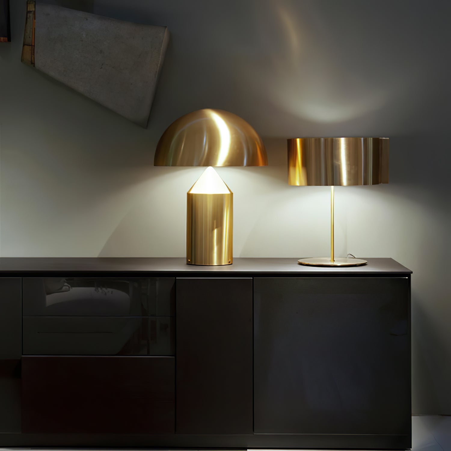 Atollo Geometric Metal Table Lamp