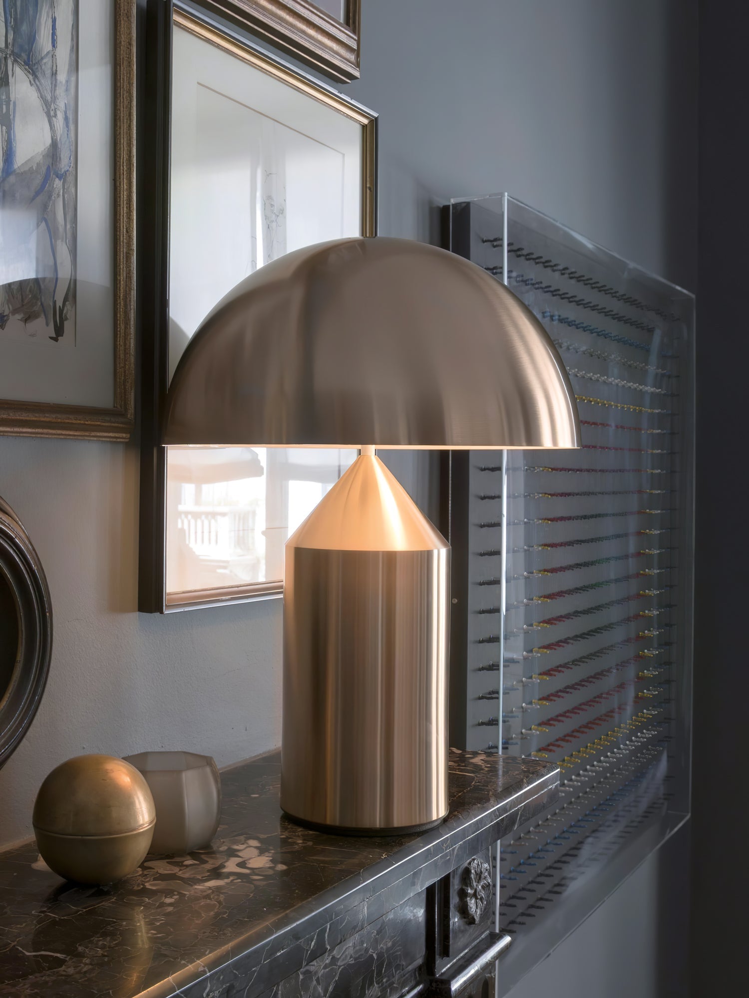Atollo Geometric Metal Table Lamp