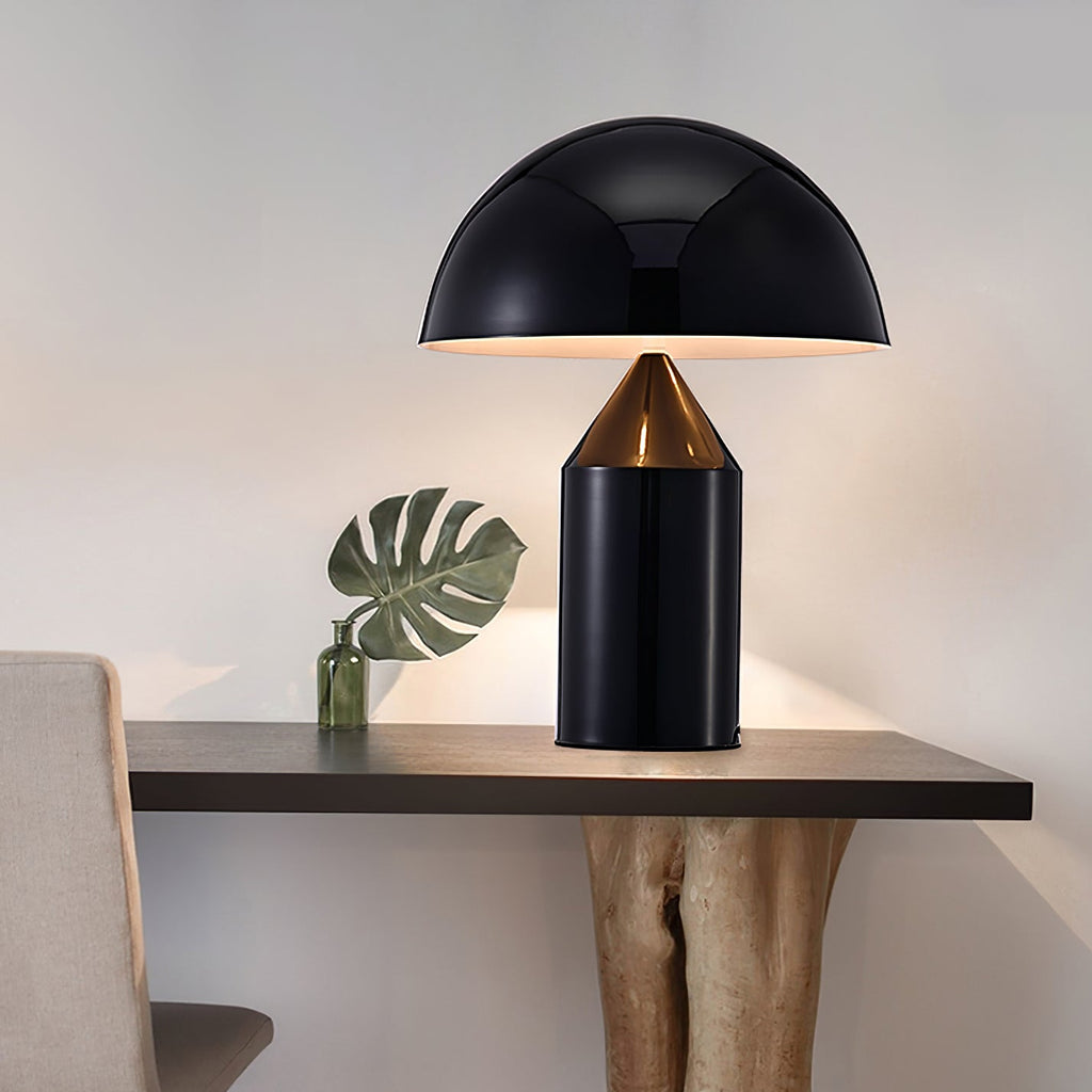 Lampada da tavolo moderna Atollo, oro, finiture opaca e lucida