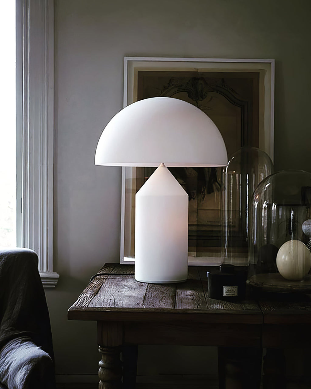 Lampada da tavolo moderna Atollo, oro, finiture opaca e lucida