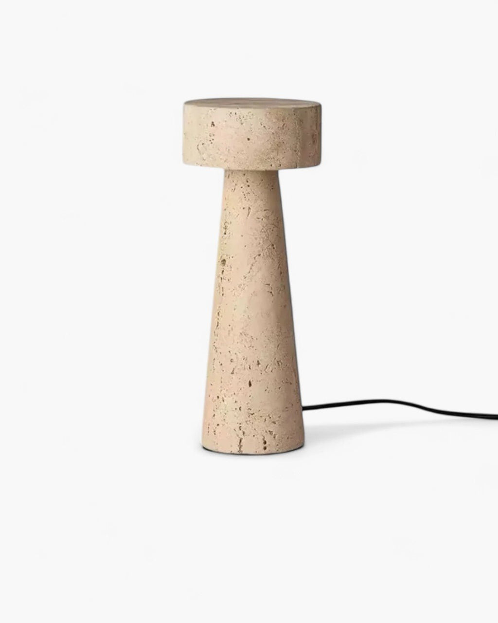 MarcelliStone Travertine Table Lamp Compact Elegance