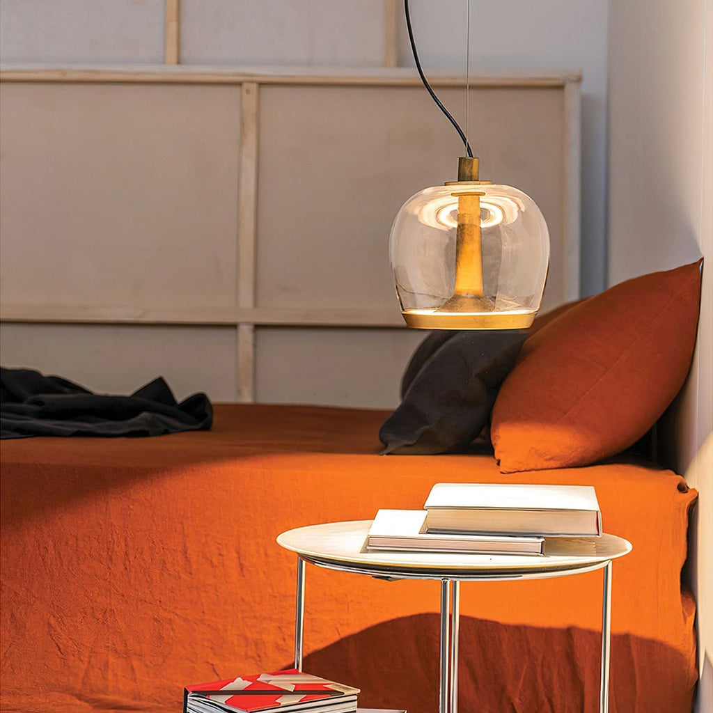 Moderne Glas-Deckenpendelleuchte Aurelia