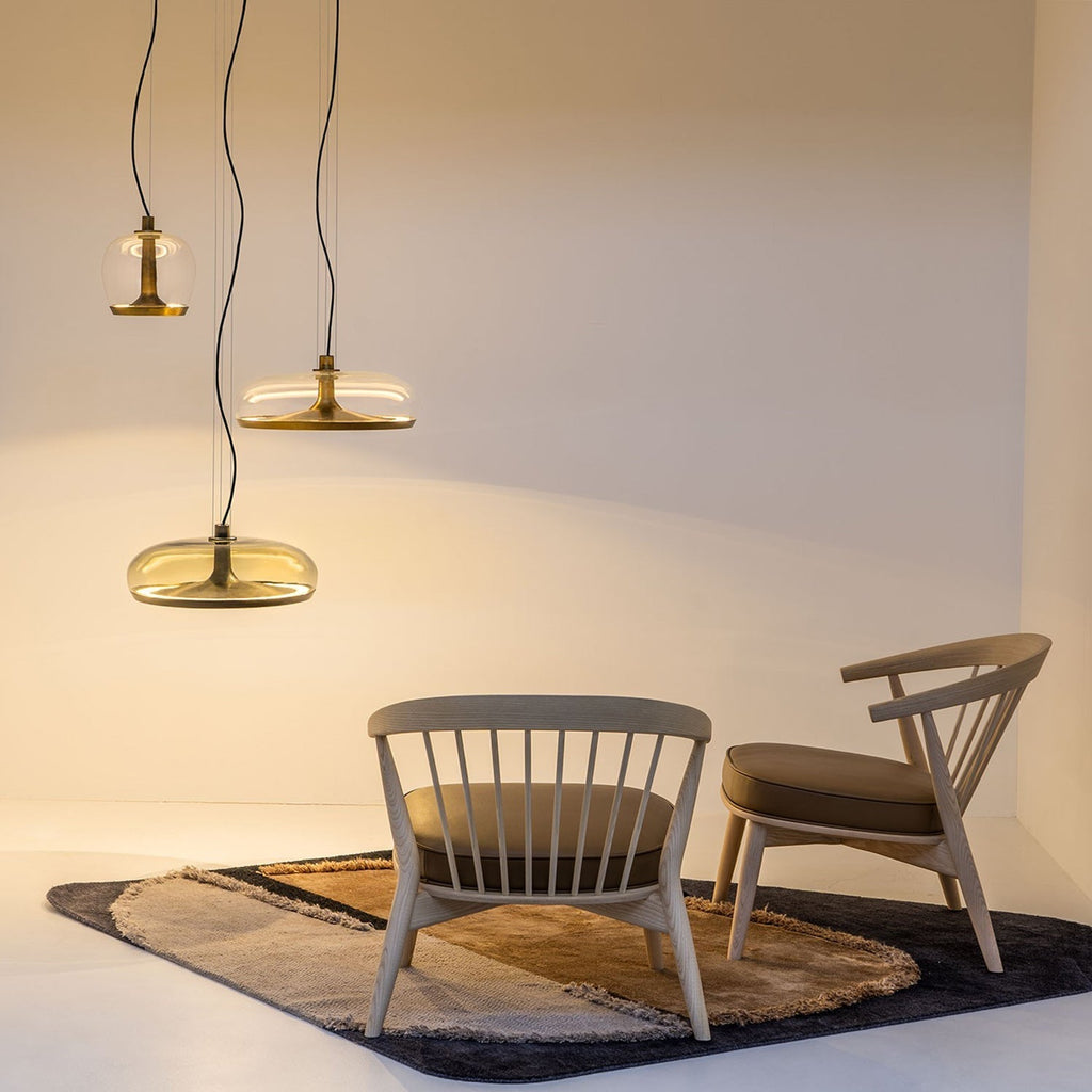 Moderne Glas-Deckenpendelleuchte Aurelia