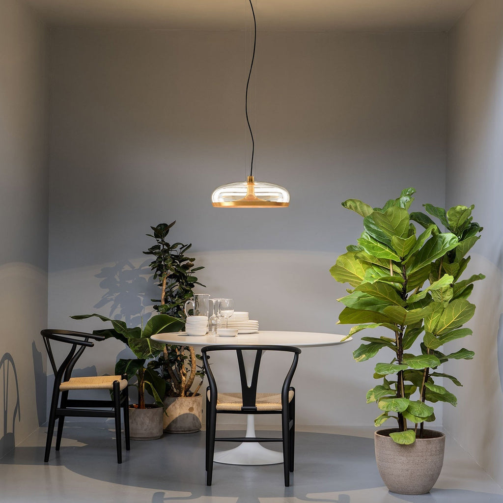 Moderne Glas-Deckenpendelleuchte Aurelia