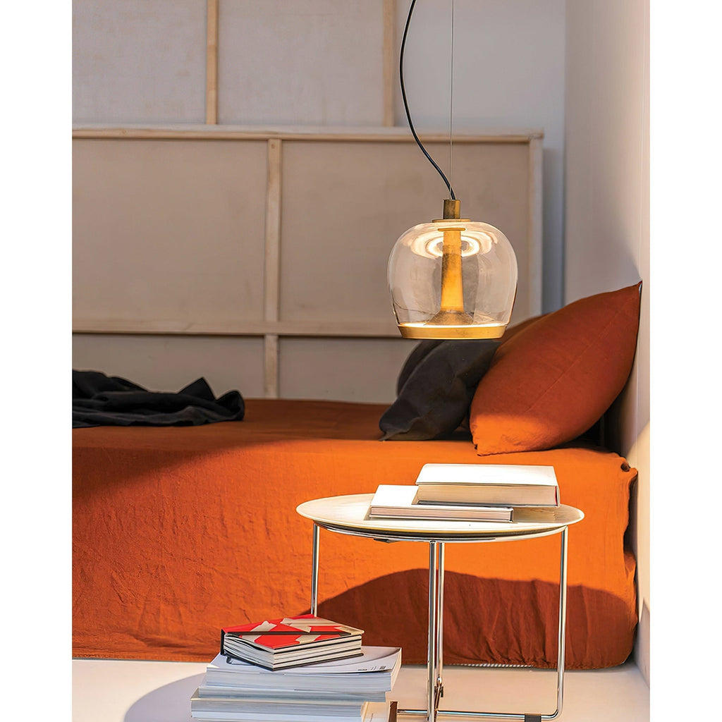 Moderne Glas-Deckenpendelleuchte Aurelia