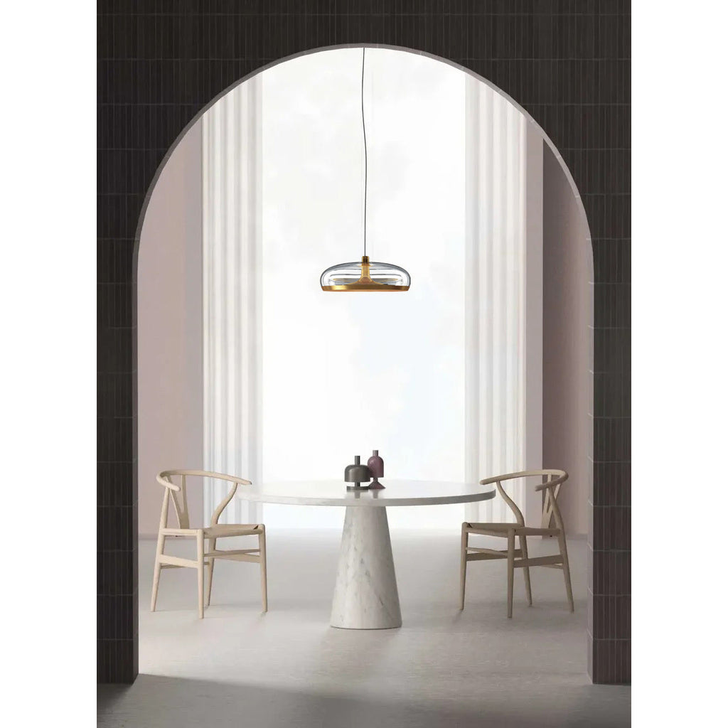 Moderne Glas-Deckenpendelleuchte Aurelia