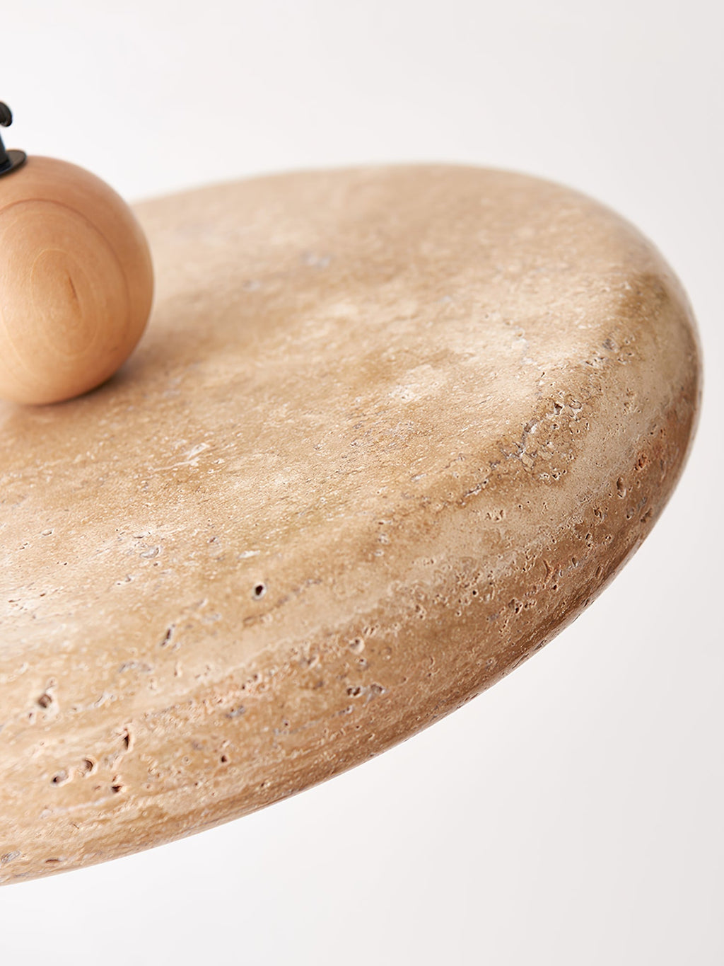 Zesolor Minimalist Travertine Pendant Light — 30cm Diameter