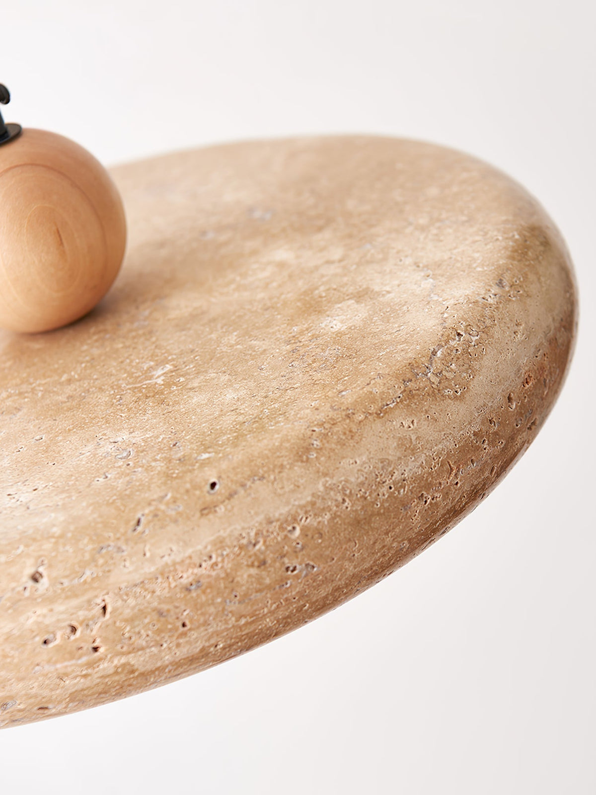 Zesolor Minimalist Travertine Pendant Light — 30cm Diameter
