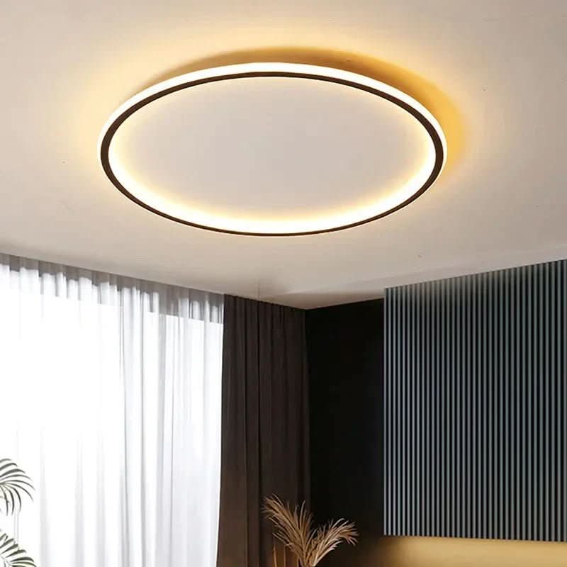 Candeeiro de teto LED nórdico Nordora para salas de estar acolhedoras e sem encandeamento