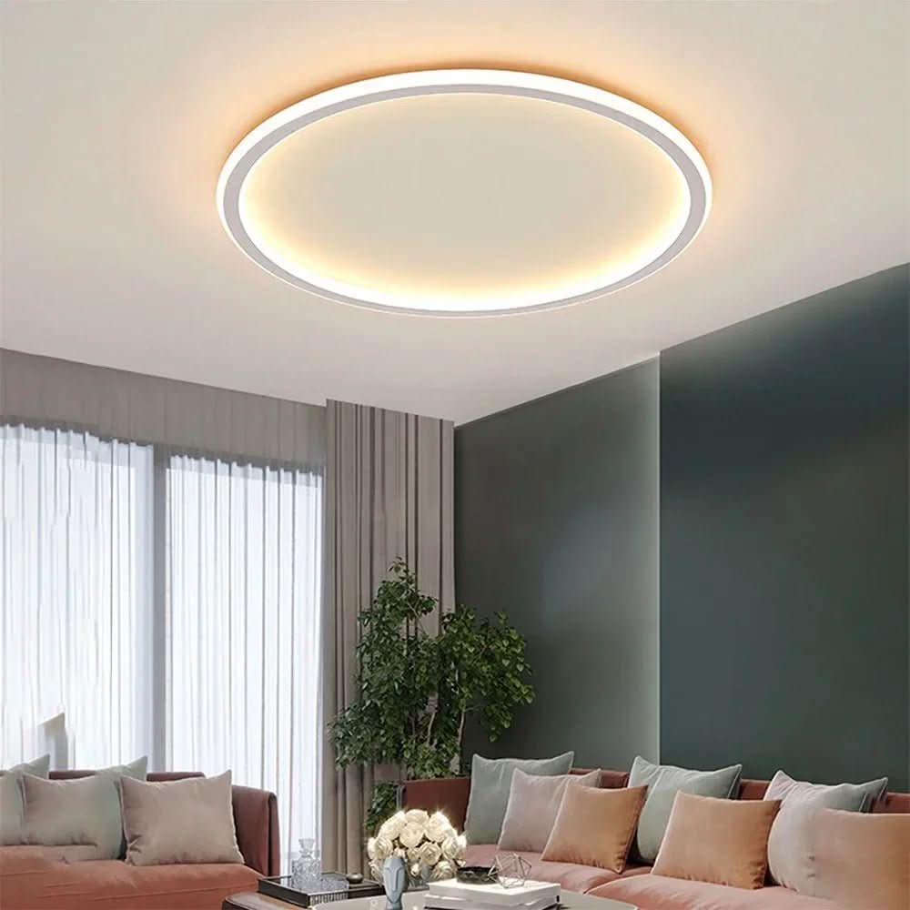 Candeeiro de teto LED nórdico Nordora para salas de estar acolhedoras e sem encandeamento