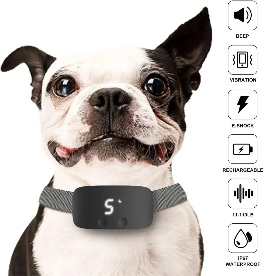 Havlama Önleyici Köpek Tasması - Naylon - IP67 Su Geçirmez - USB Şarjlı - Tüm Irklar İçin Ayarlanabilir