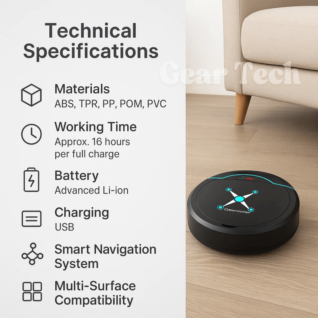 AeroSweep-robotstøvsuger med intelligent navigation og gulvvask til travle hjem
