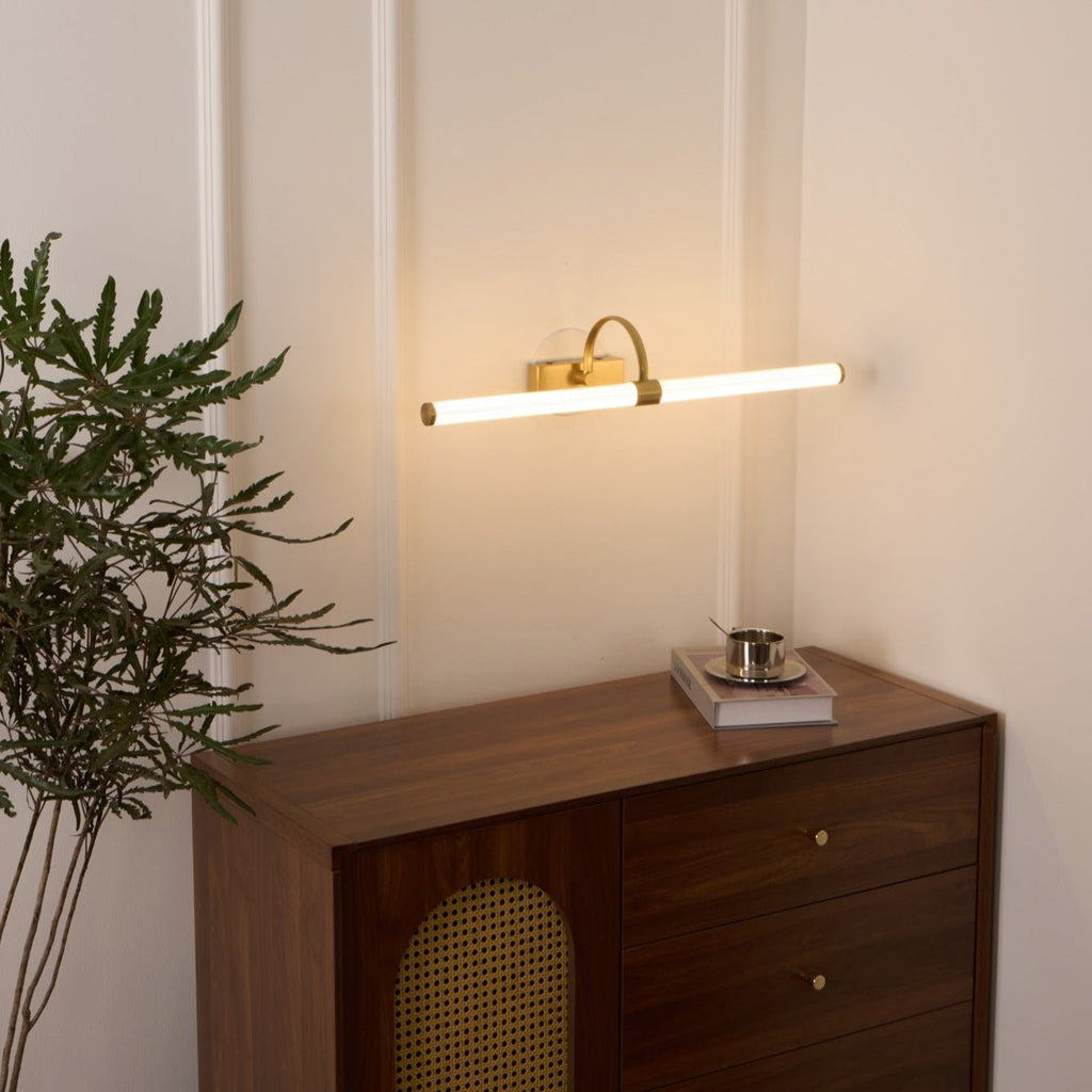 Beryl moderne minimalistisk væglampe — integreret LED, messing, interval på 3000K–6000K
