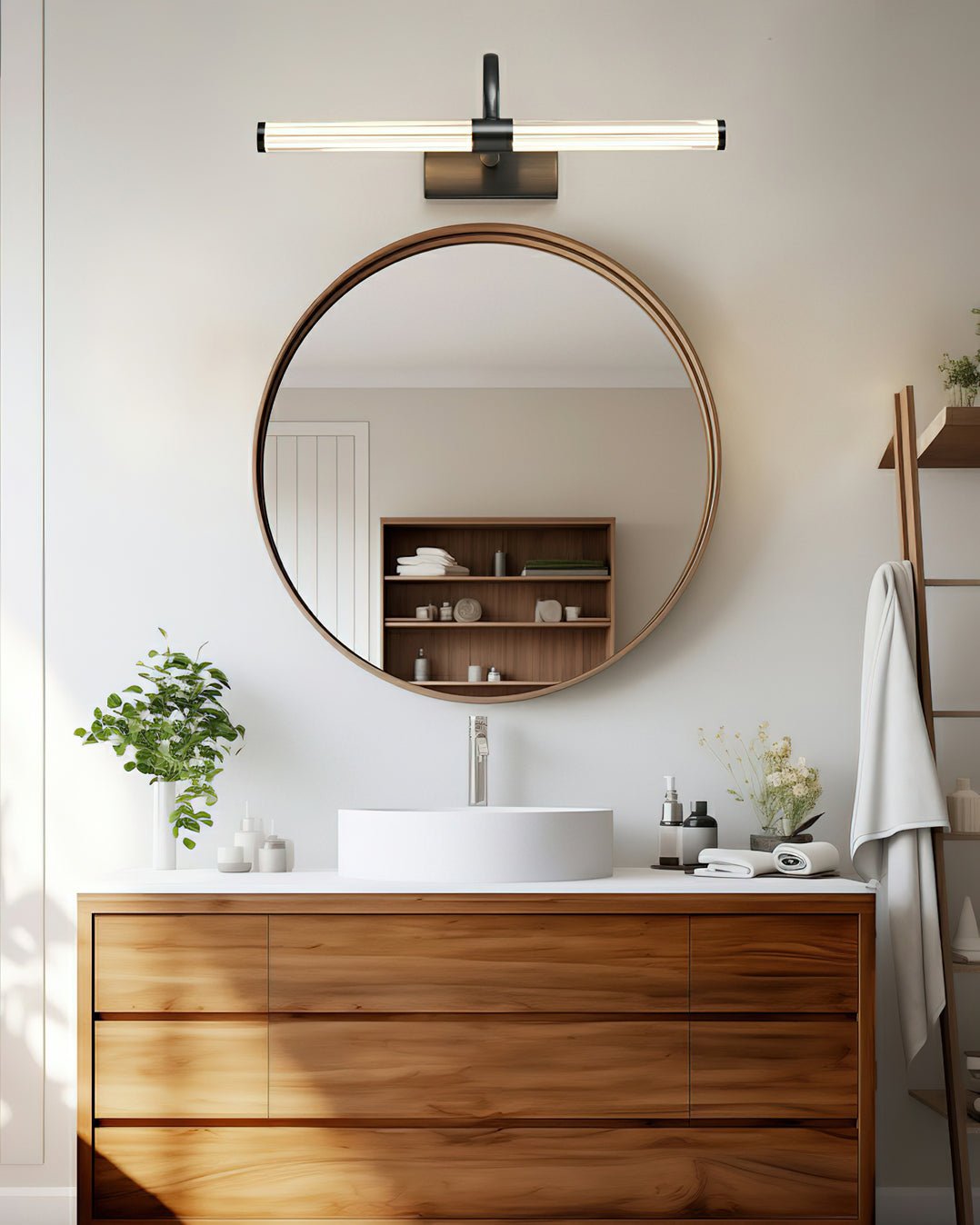 Beryl moderne minimalistisk væglampe — integreret LED, messing, interval på 3000K–6000K