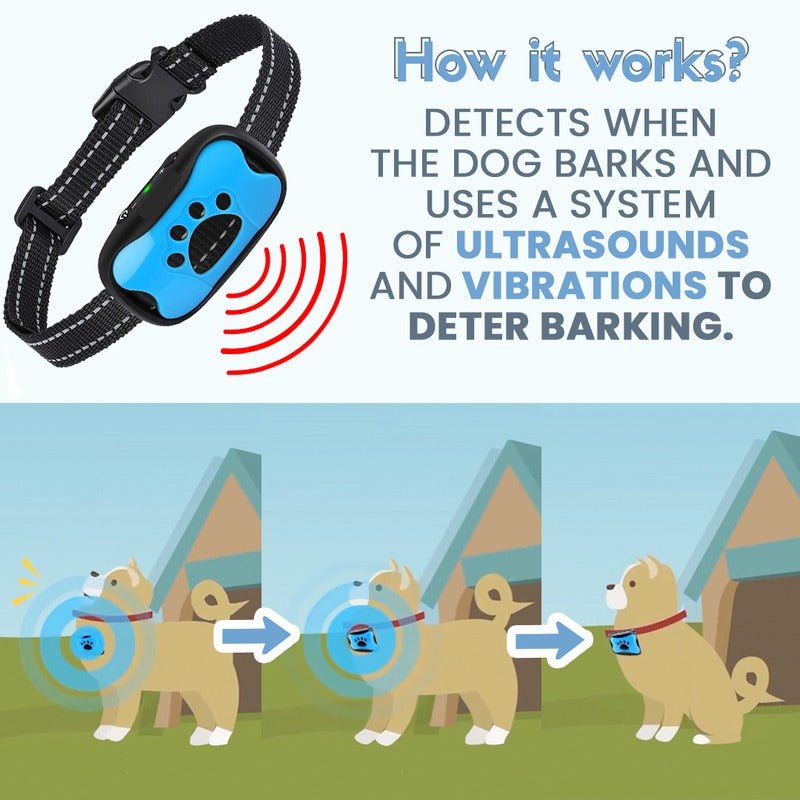 Collare antiabbaio CalmWave per cani con tecnologia a onde soniche, per cani più tranquilli