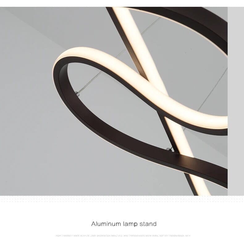 Crni LED privjesak u obliku luka