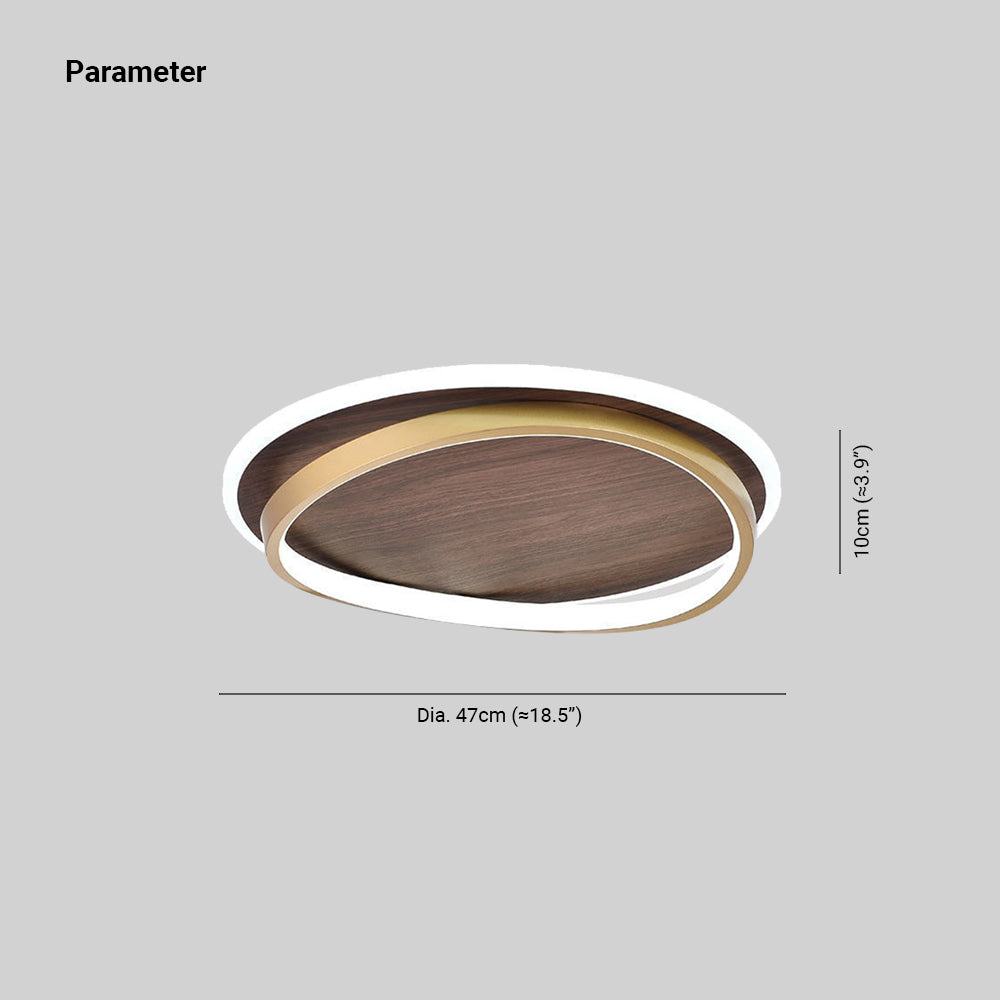 Arisha Modern Dimmable Round Ceiling Light — Gold Metal Finish