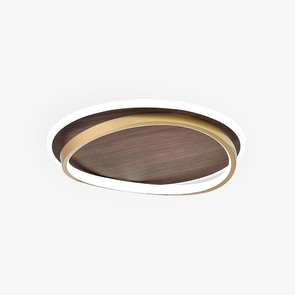 Arisha Modern Rund Dimmable Ceiling Light Gold Metal Acrylic Bedroom - Neutralighting