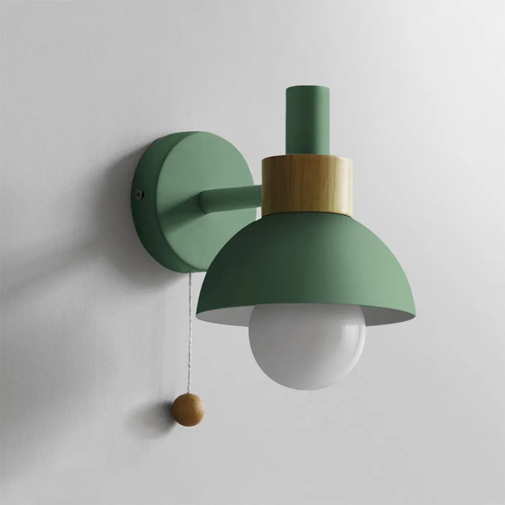 Valentina Modern LED Wall Lamp — Metal Glass, White/Yellow/Pink/Green Finish