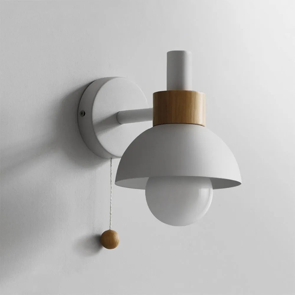 Valentina Modern LED Wall Lamp — Metal Glass, White/Yellow/Pink/Green Finish