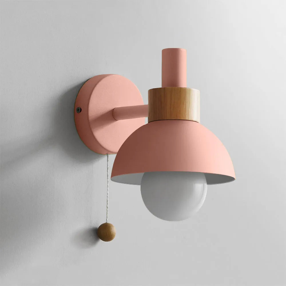 Valentina Modern LED Wall Lamp — Metal Glass, White/Yellow/Pink/Green Finish
