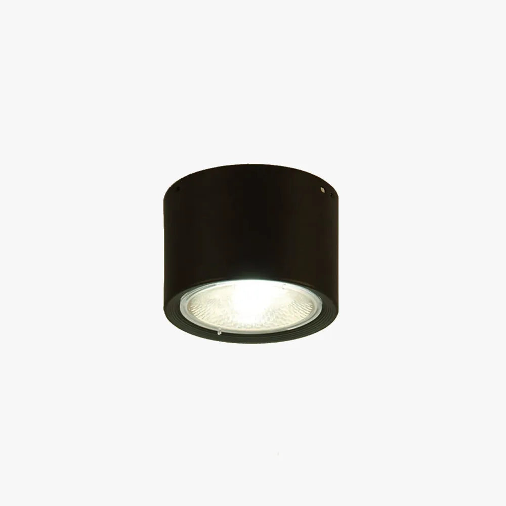 Plafonnier rond moderne Arisha, finition bois et noir