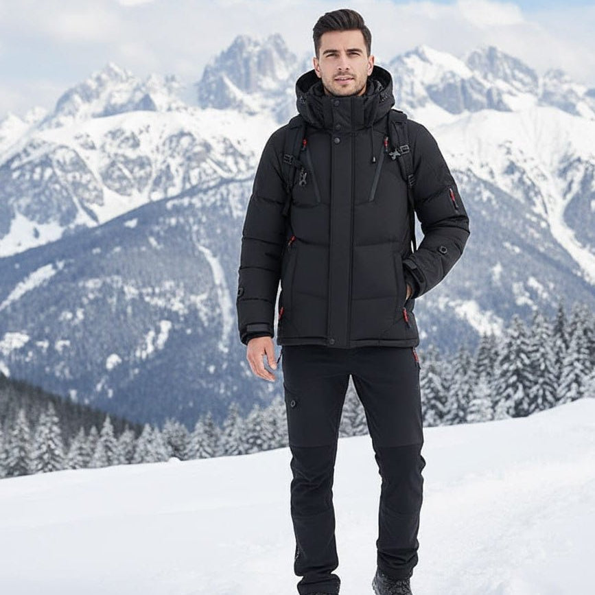 Parka de invierno GlacierGuard para aventureros al aire libre, máxima calidez y protección contra el viento