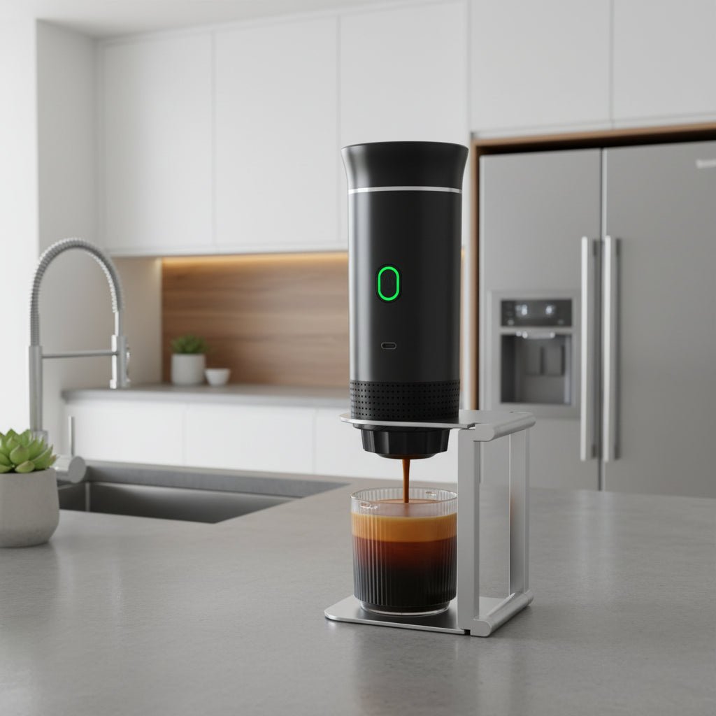 AeroBrew 3-in-1-Espressomaschine mit Hochdruckextraktion für Kaffee unterwegs