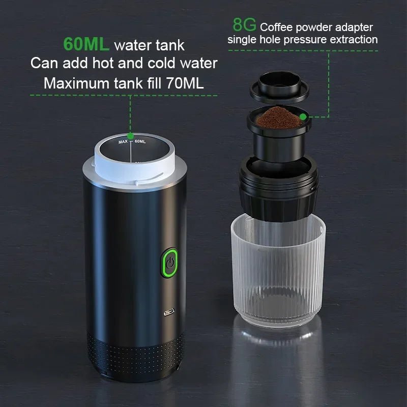 AeroBrew 3-in-1-Espressomaschine mit Hochdruckextraktion für Kaffee unterwegs