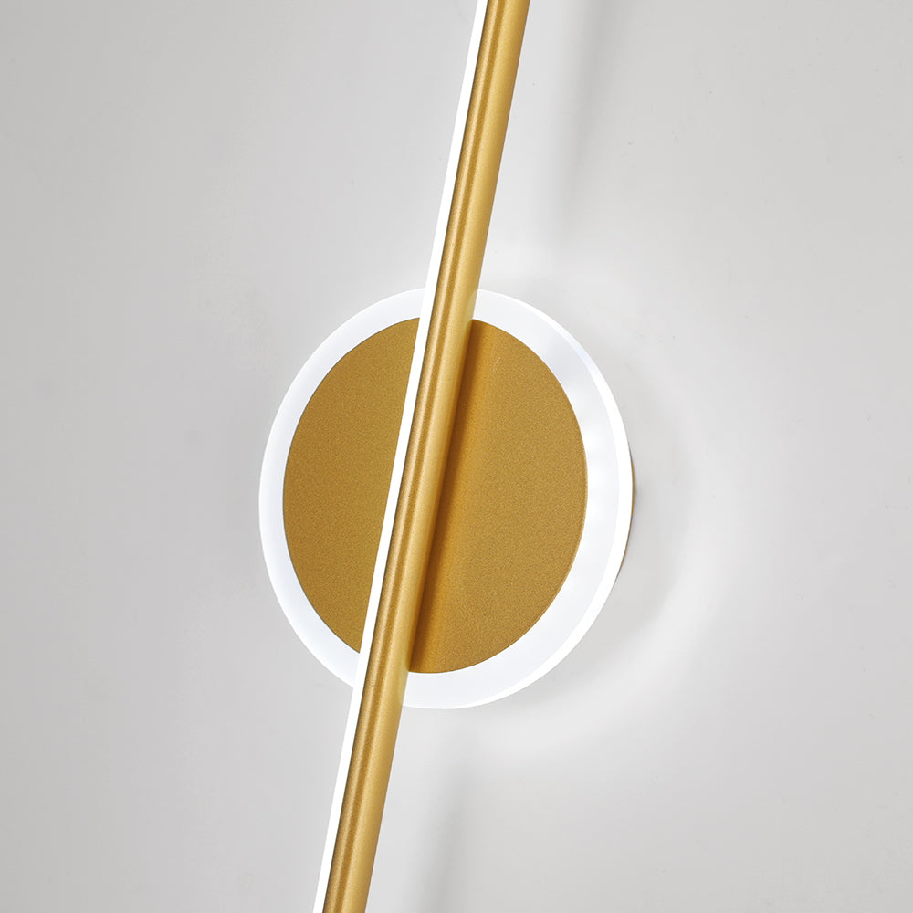 Arisha LED Linear Mirror Front Vanity Wall Lamp — Black/Gold, Switch-Controlled Dimming