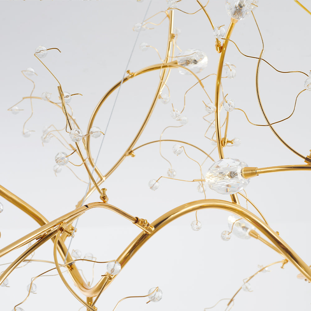 Olivia Art-déco-Pendelleuchte mit Zweigdesign — romantische Deckenleuchte