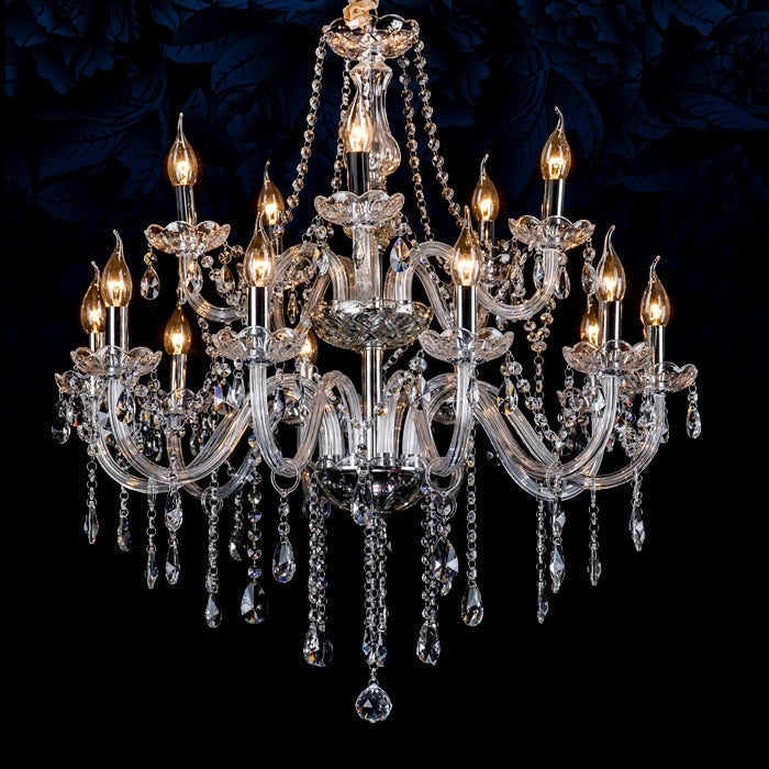 Silva Luxury Candlestick Clear Crystal Chandelier - Neutralighting
