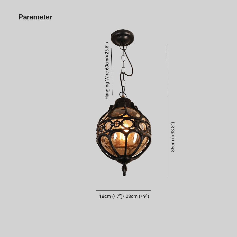 Silva vintage pendellampe i rustik bondegårdsstil — sort/bronzefarvet