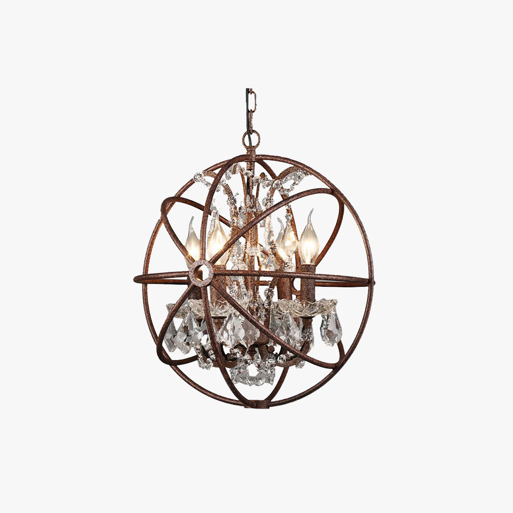 Kristy Rustic Vintage Candle Metal Pendant Light Black/Rust Bedroom - Neutralighting