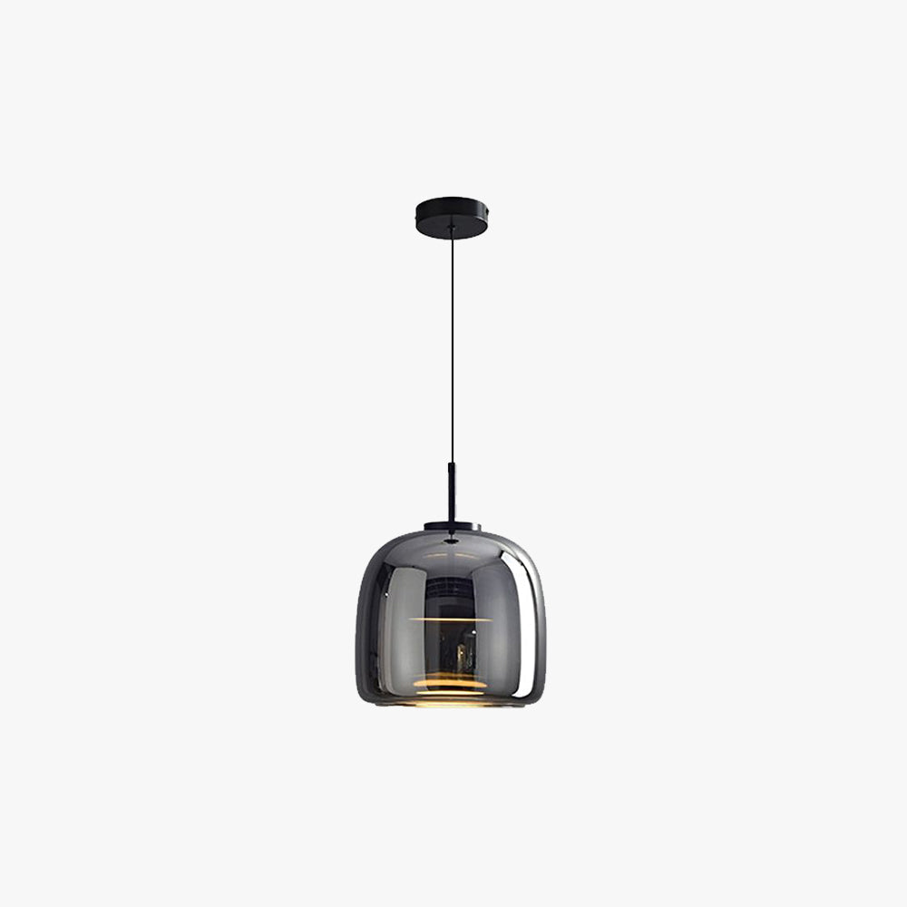 June Minimalist Pendant Light Glass Smoke Gray - Neutralighting