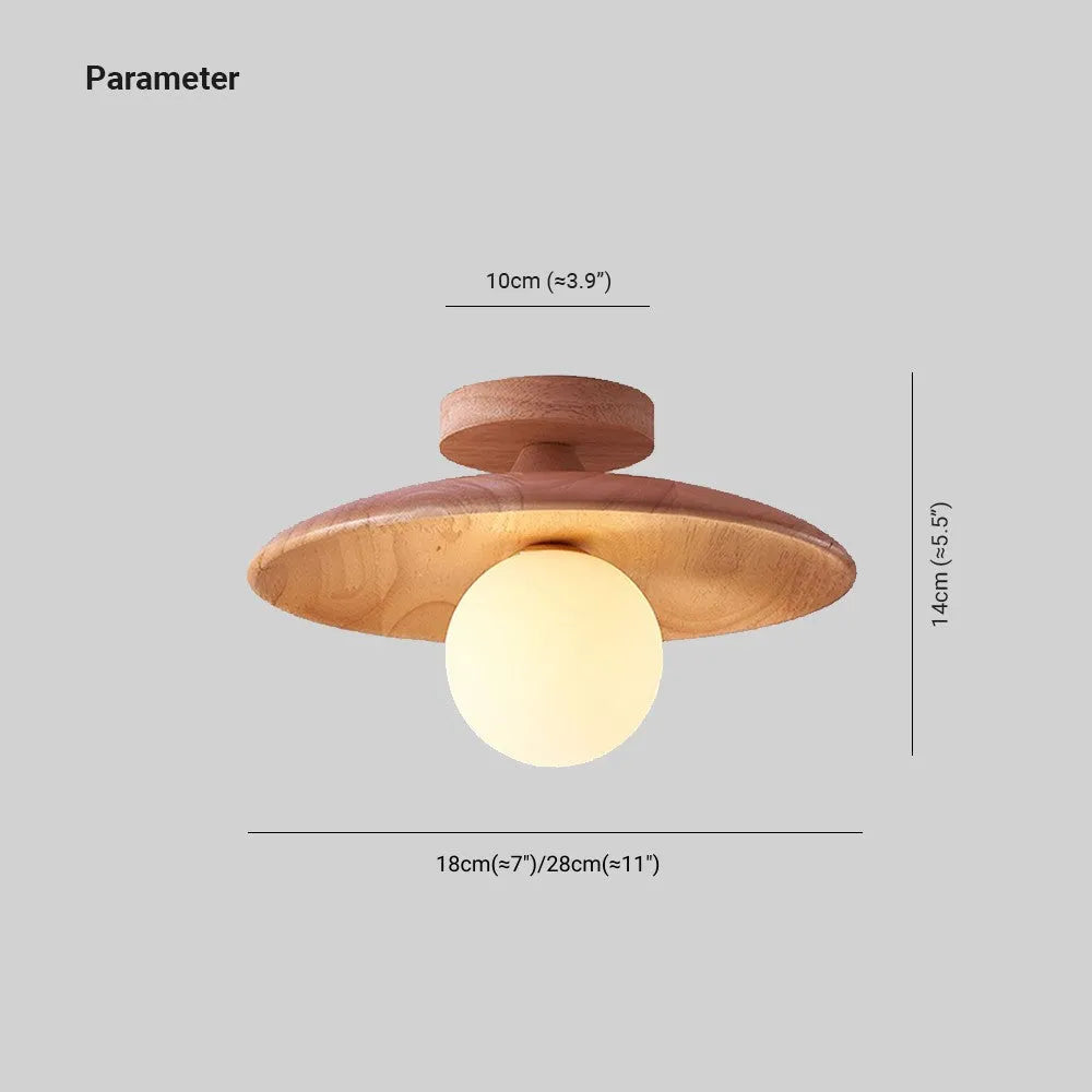 Oaki Flush Mount Ceiling Light — Bubble Dome Design