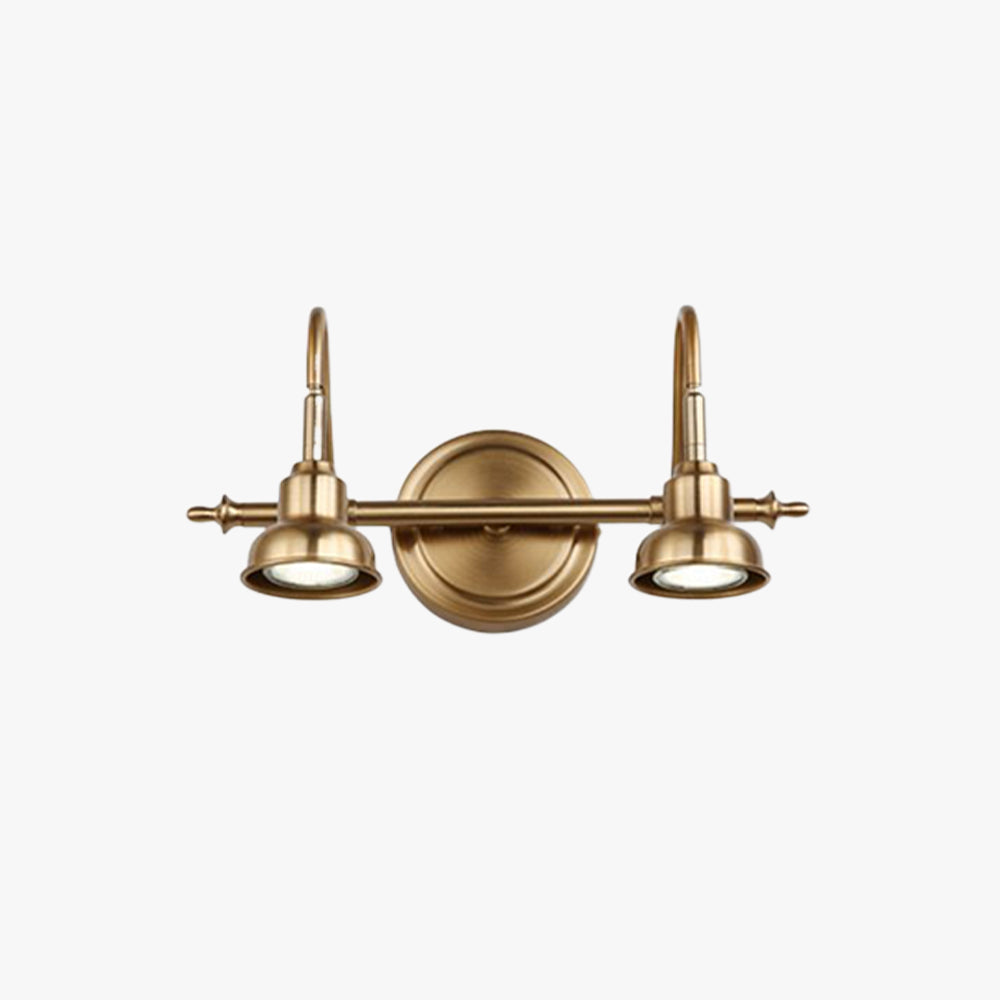 Tiffany Vintage Round Arc Vanity Wall Lamp, Gold, Bedroom - Neutralighting