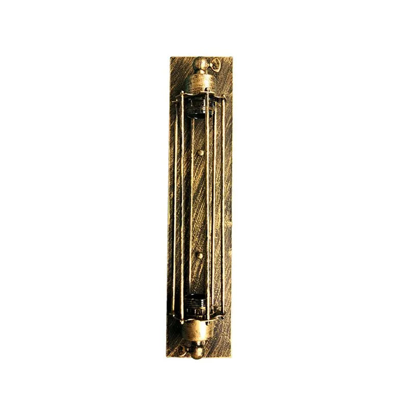 Applique cilindrica vintage in metallo Tronel — corpo interamente in metallo, nero rosso argento oro