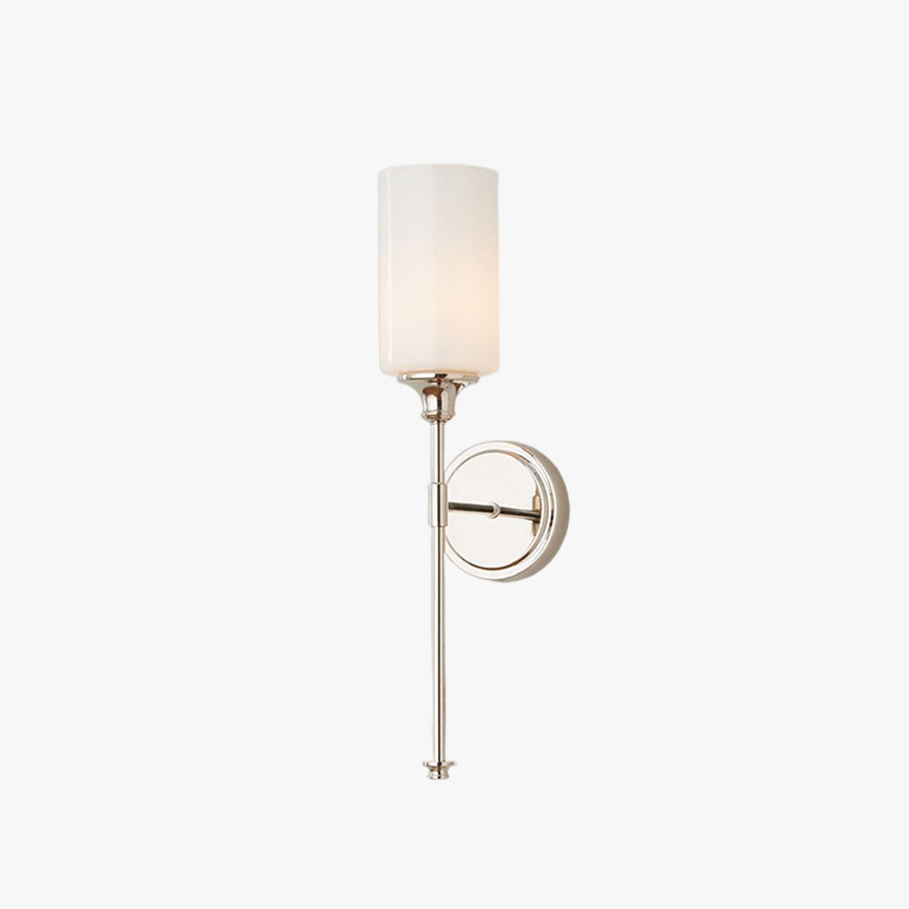 Tiffany Nordic Vanity Metal Glass Minimalism Wall Lamp, Black/Silver - Neutralighting
