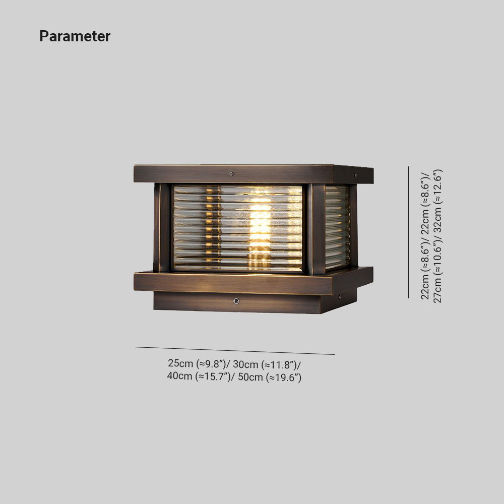 Ray modern pelarlampa för utomhusbruk – solcellsdriven, svartbrun mässing