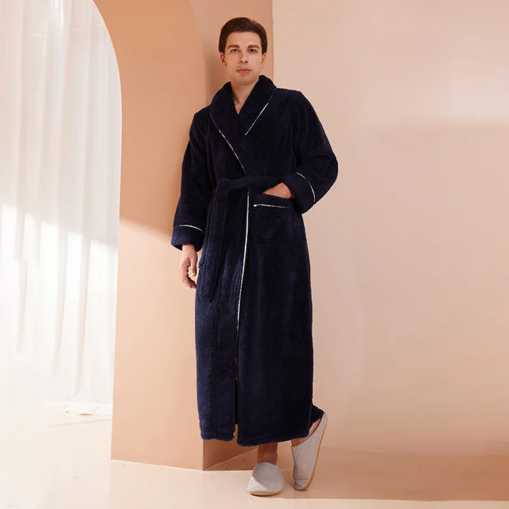 Jubah Mandi Santai Musim Sejuk Panjang