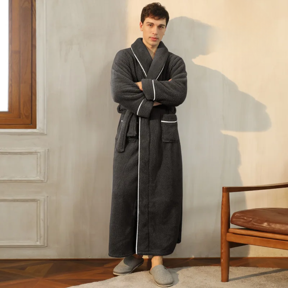 Jubah Mandi Santai Musim Sejuk Panjang