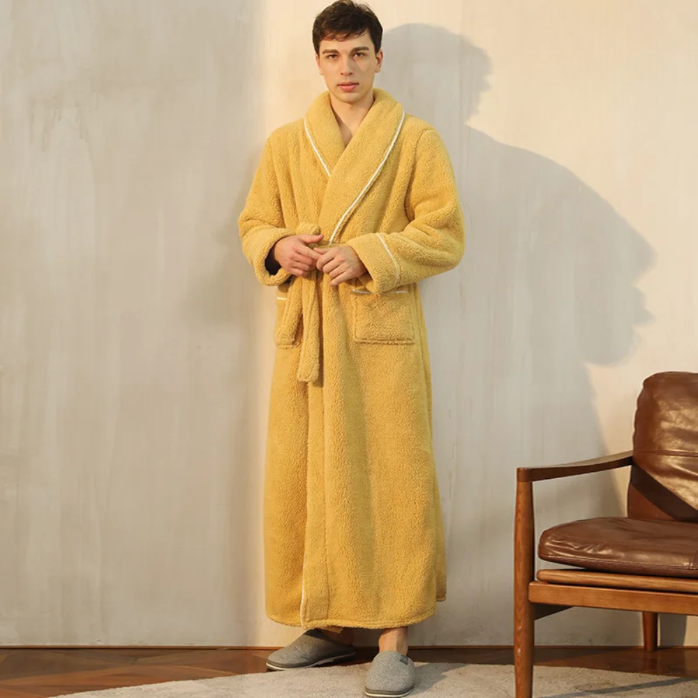 Jubah Mandi Santai Musim Sejuk Panjang