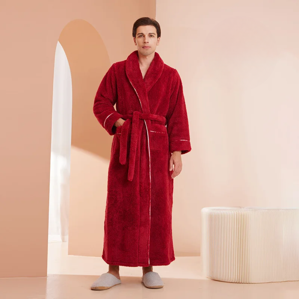Jubah Mandi Santai Musim Sejuk Panjang