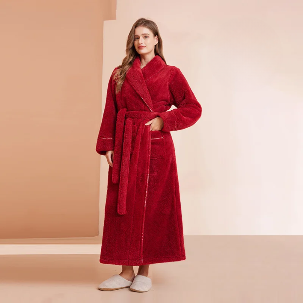 Jubah Mandi Santai Musim Sejuk Panjang