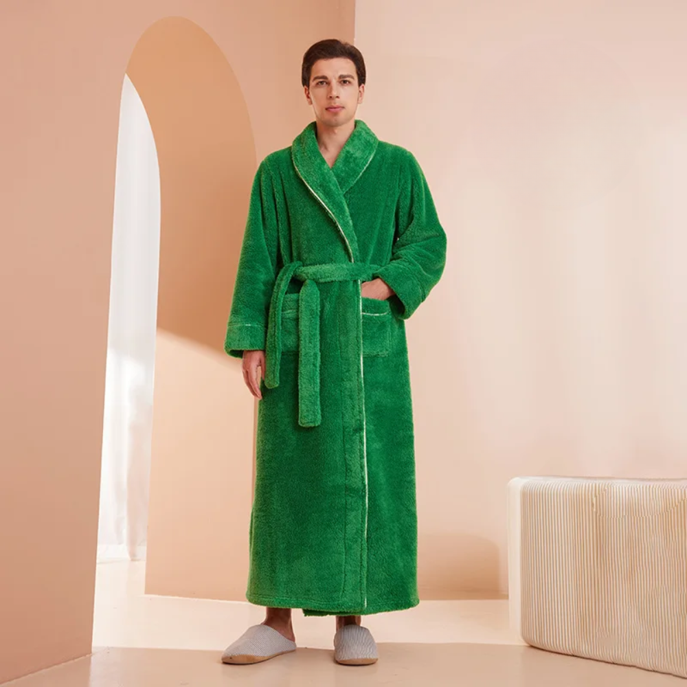 Jubah Mandi Santai Musim Sejuk Panjang