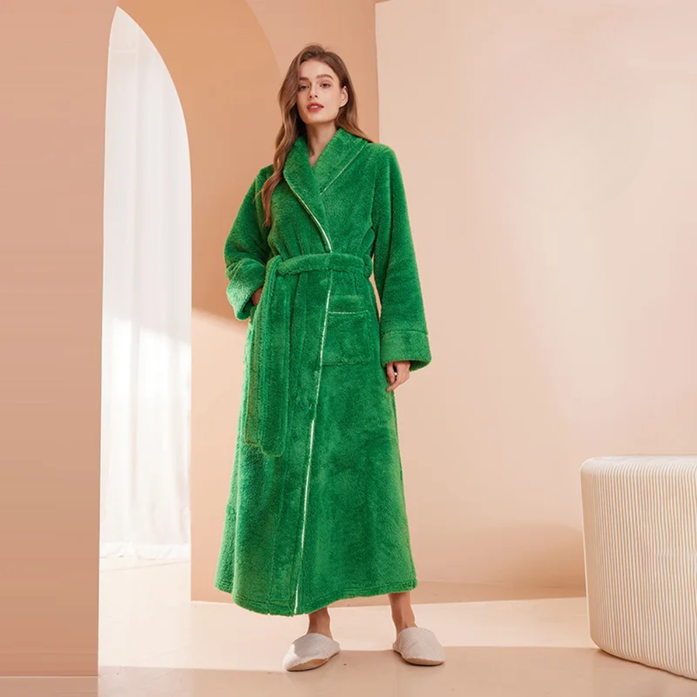 Jubah Mandi Santai Musim Sejuk Panjang